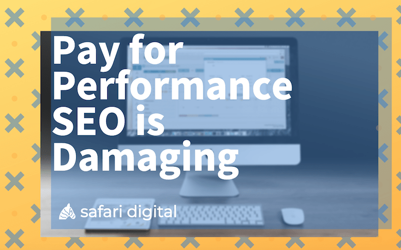 Pay for performance SEO is damaging banner image Small