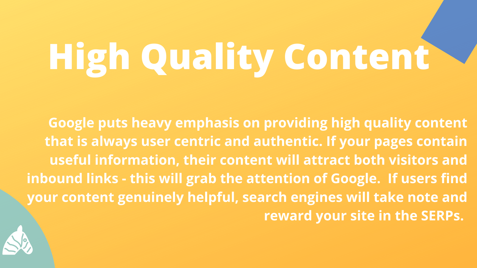 Search for beginners recommends high quality content