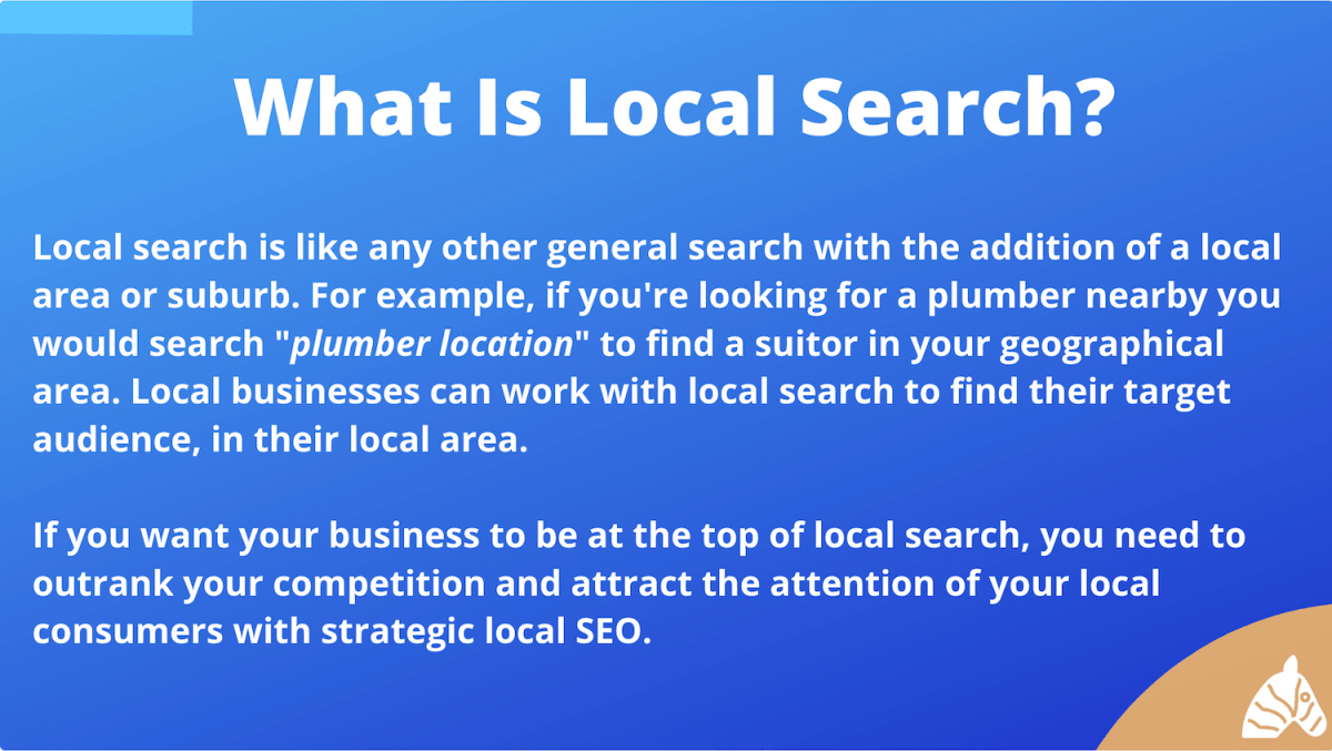 What is Local search marketing?