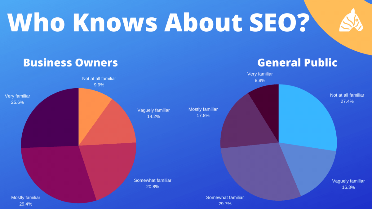 knowledge gaps in SEO chart explaining what people do and do not understand about SEO