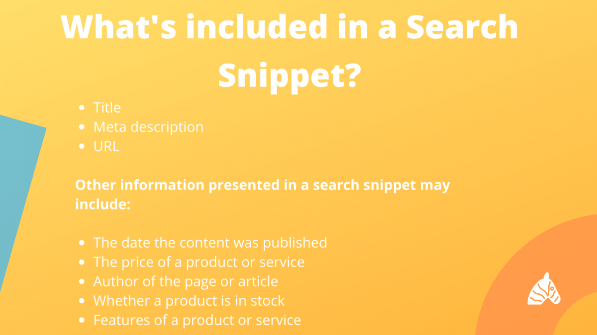 what is included in a search snippet