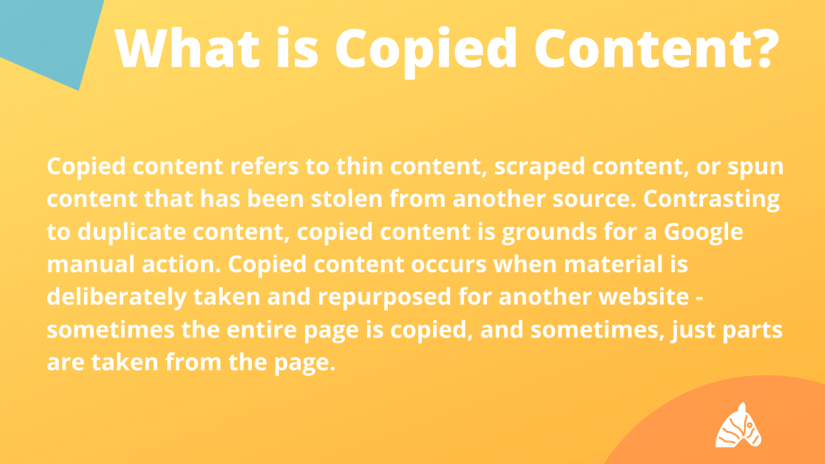 what is copied content vs duplicate content