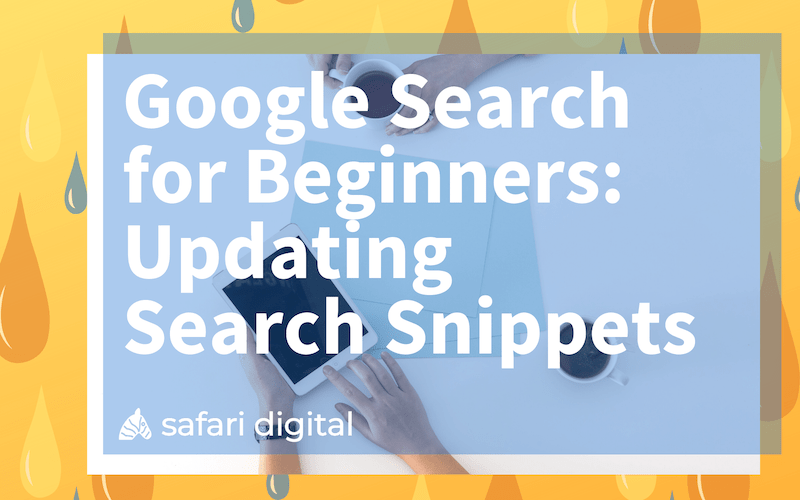 Google search for beginners series - updating the search snippets small image
