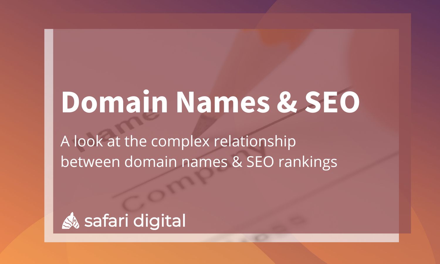 Domain Names & SEO Domain Names & SEO Cover Image