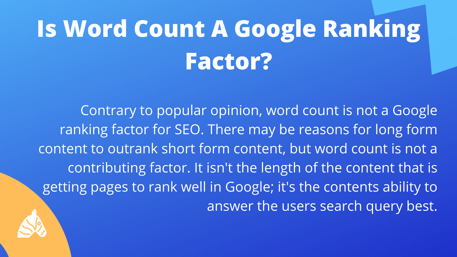 Is word count a Google ranking factor for SEO?