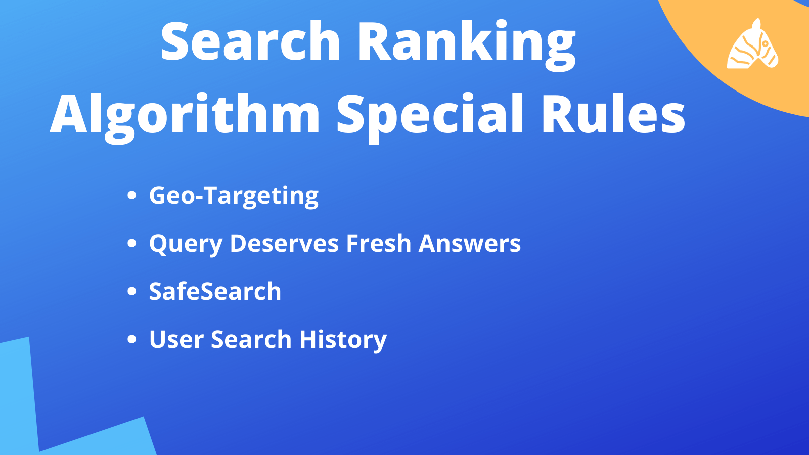 Search ranking algorithm special rules