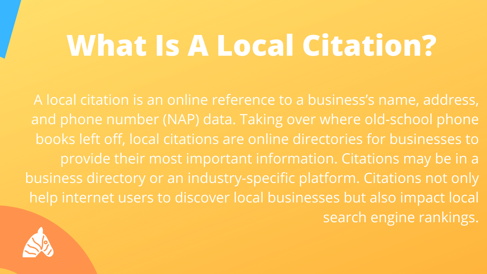 explanation of a local citation or NAP listing