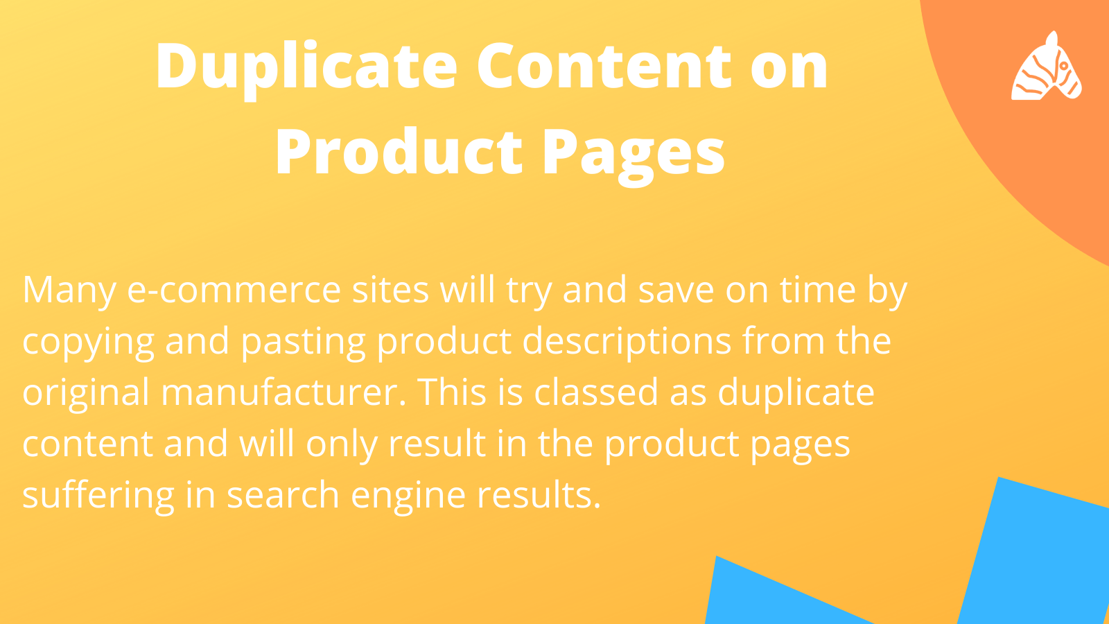 Handling duplicate content on product pages