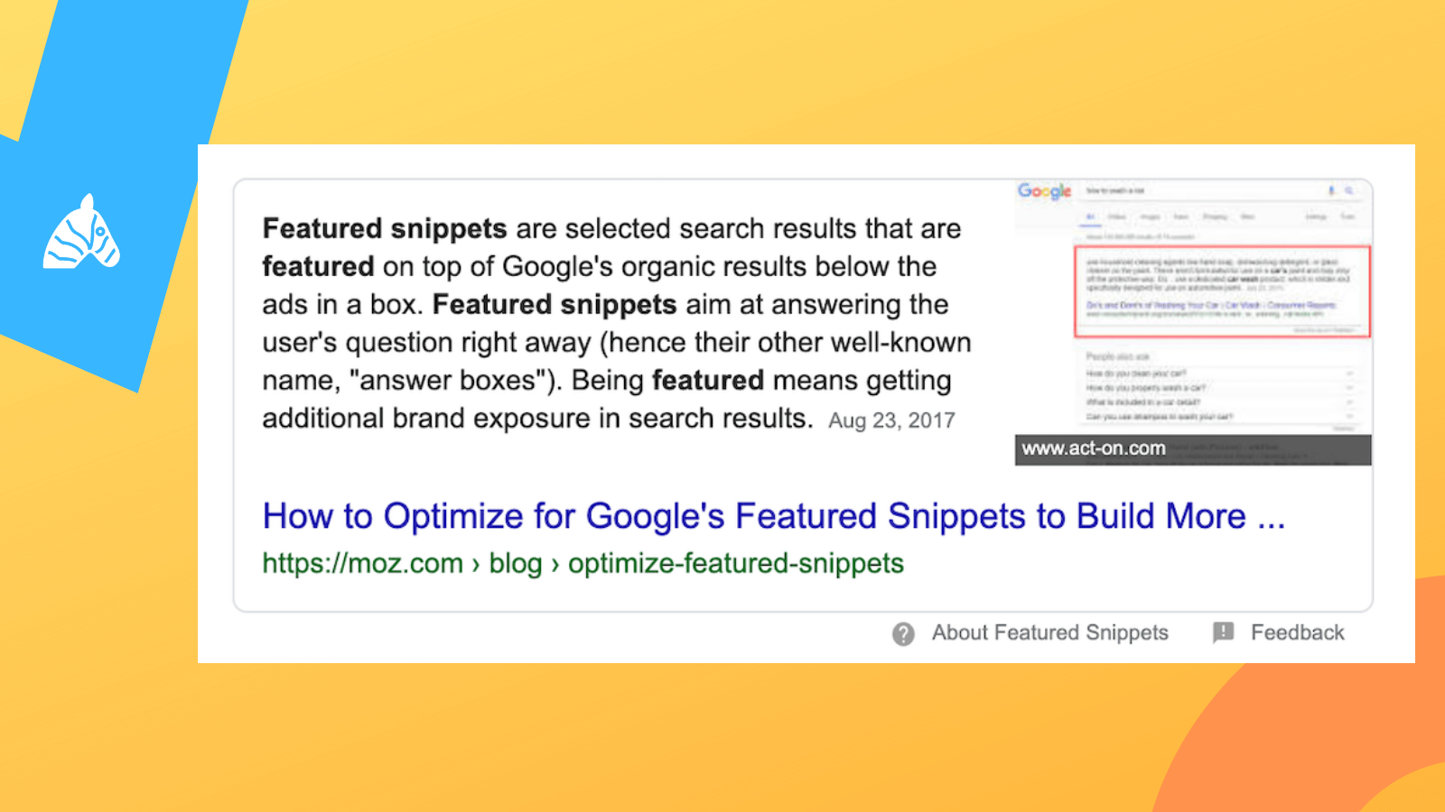Example of the featured snippet in Google