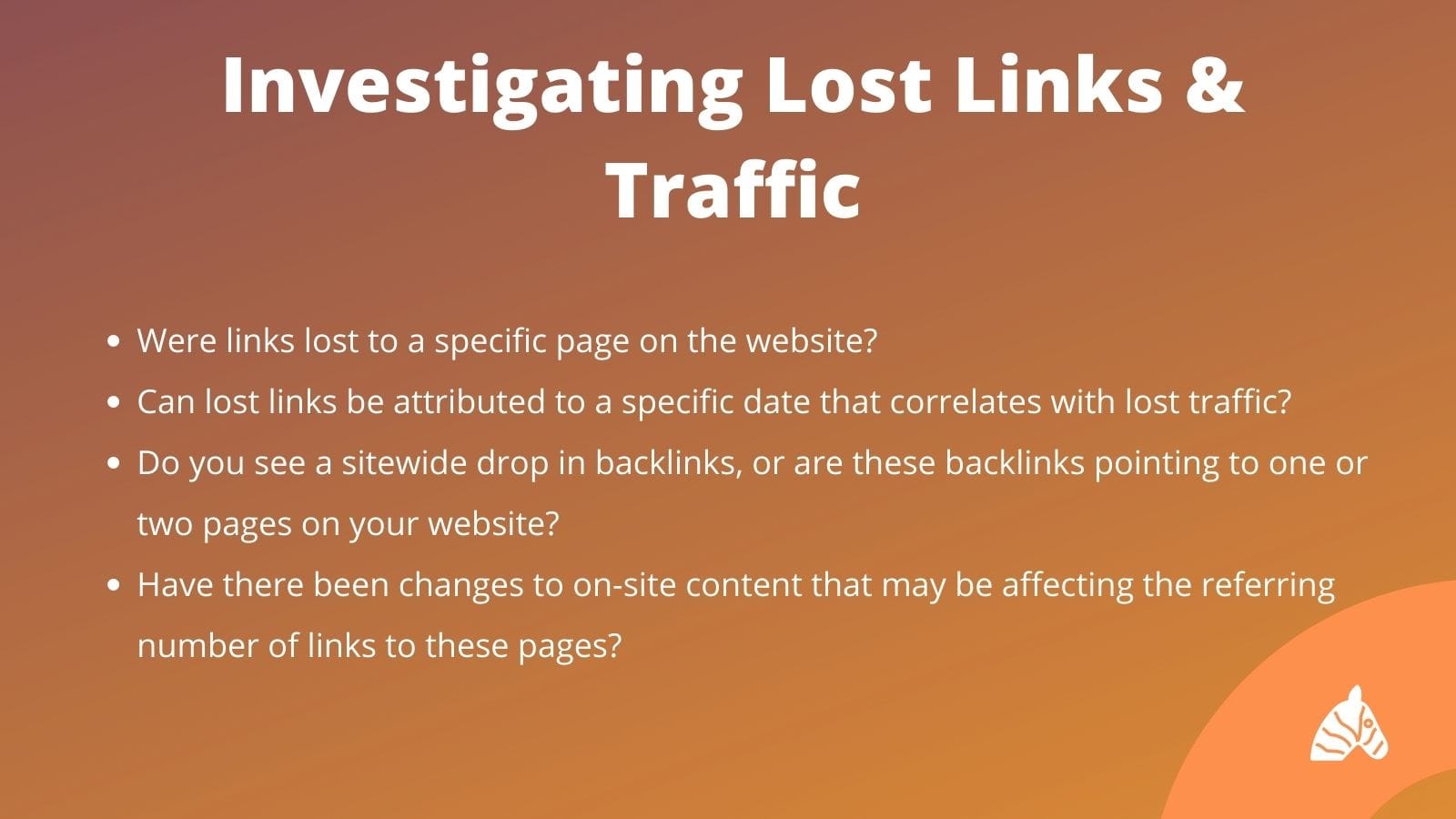 causes of lost traffic in seo