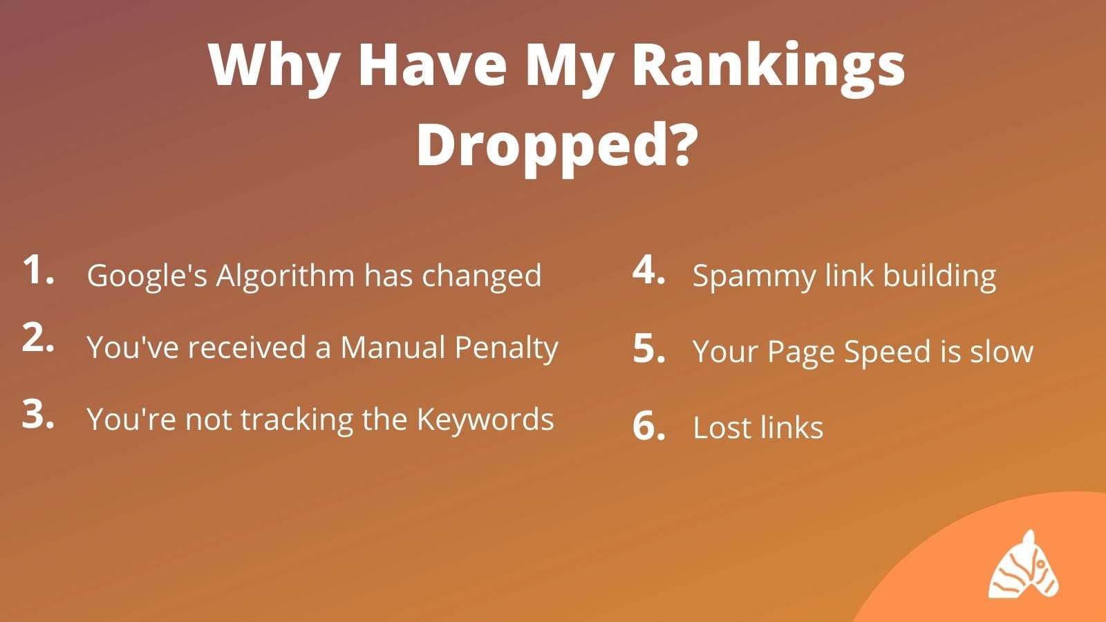 common reasons why seo rankings drop