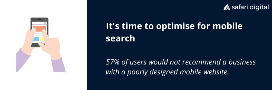 5_importance_of_local_seo_for_mobile_search 57% of users would not recommend a business with a poor website
