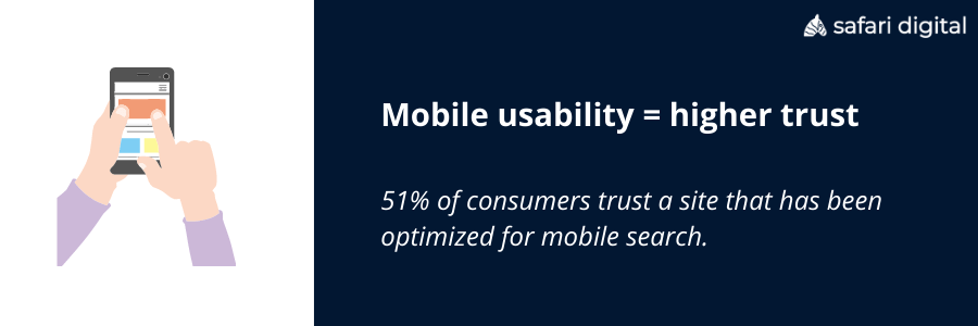 mobile usability means higher trust in search