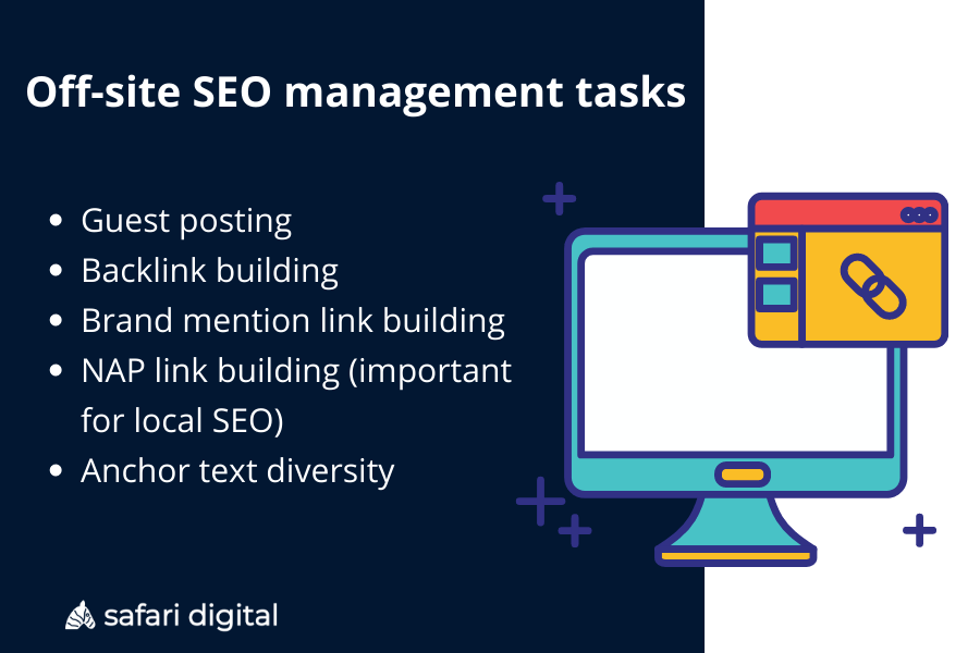 off-site SEO management tasks