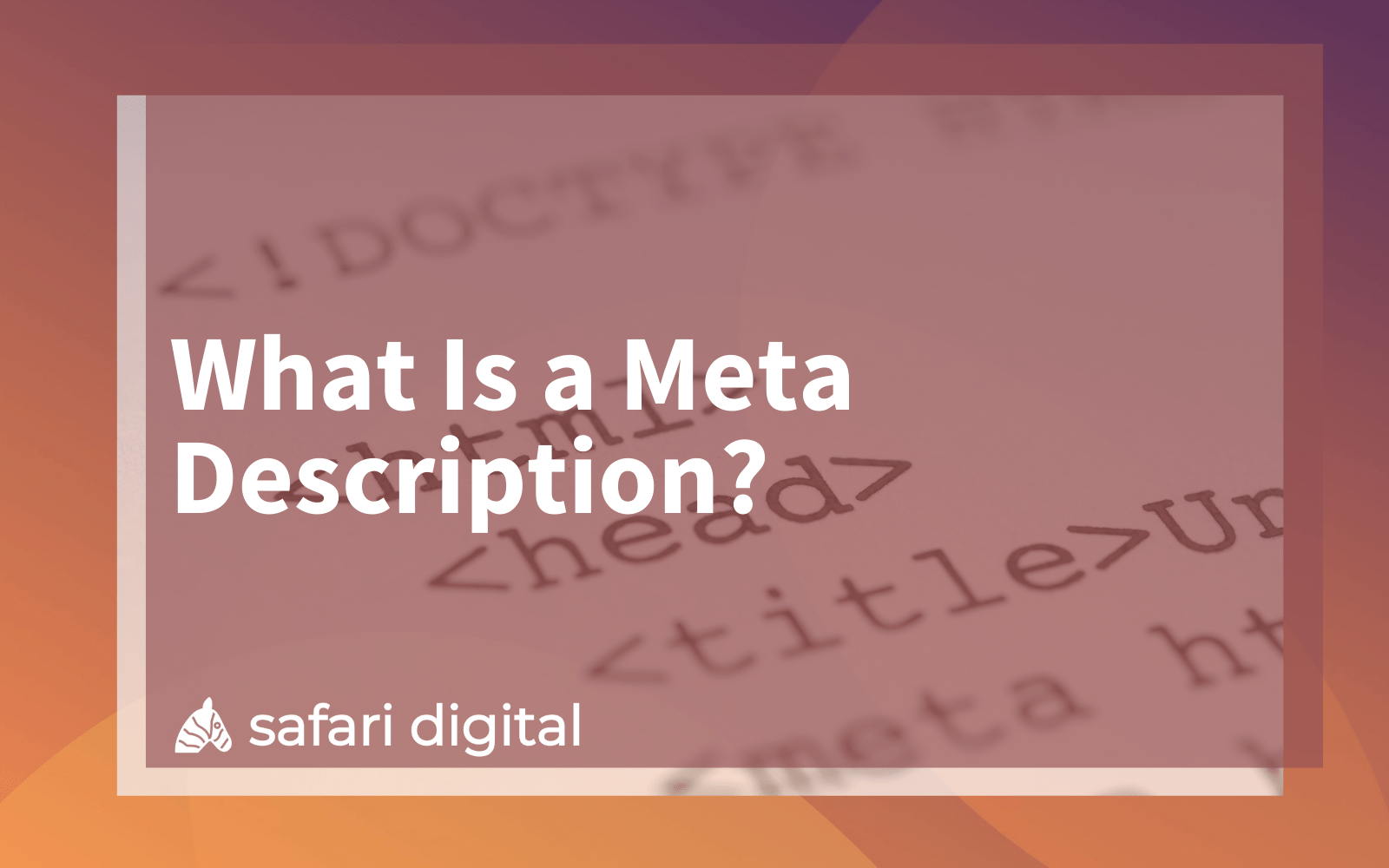 what is a meta description - cover image