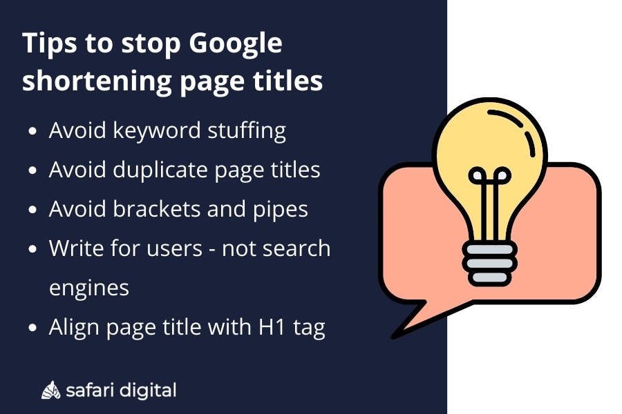 how to stop google shortening page titles