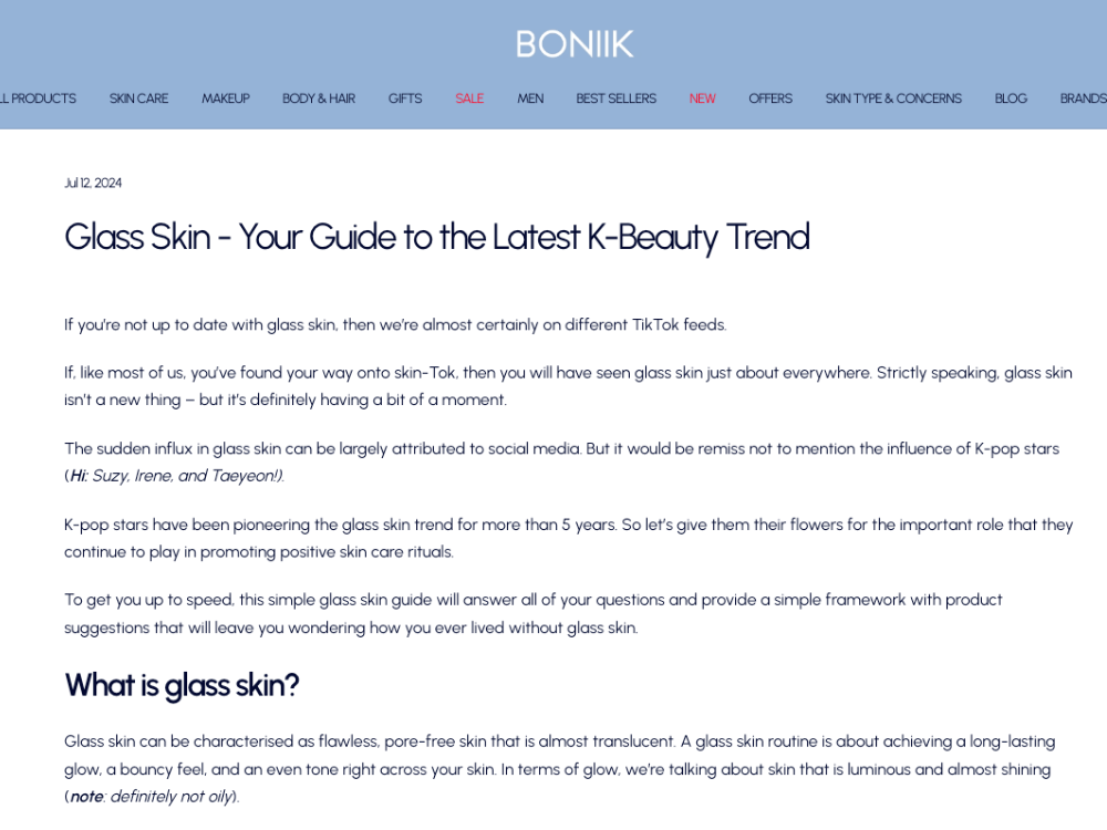 BONIIK SEO Case Study Website Content
