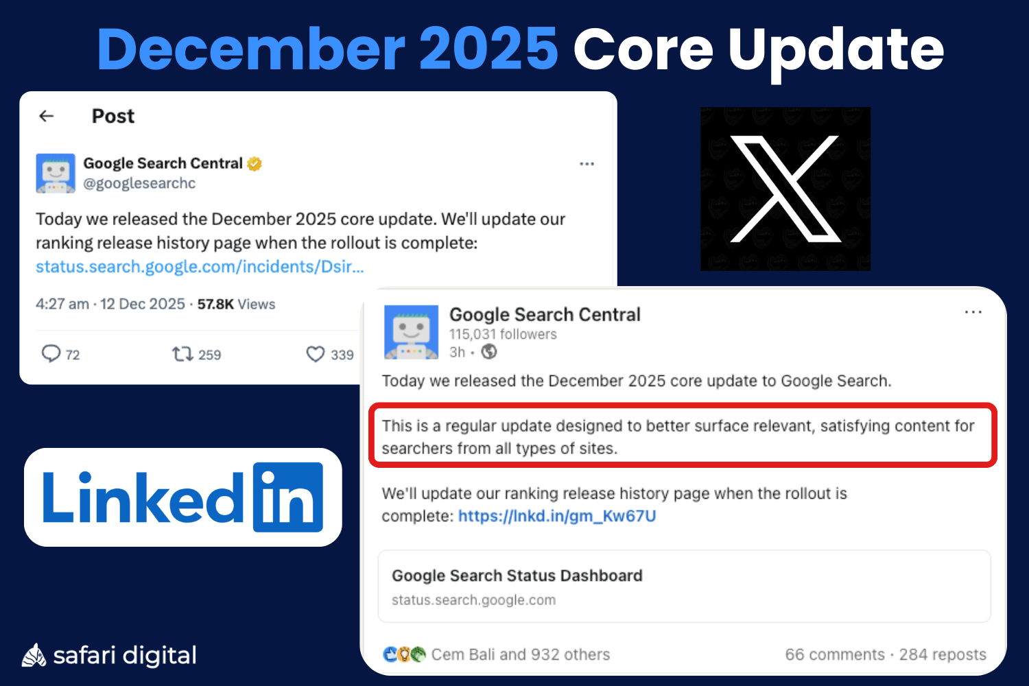 December 2025 Google Core Algorithm Update Announcements