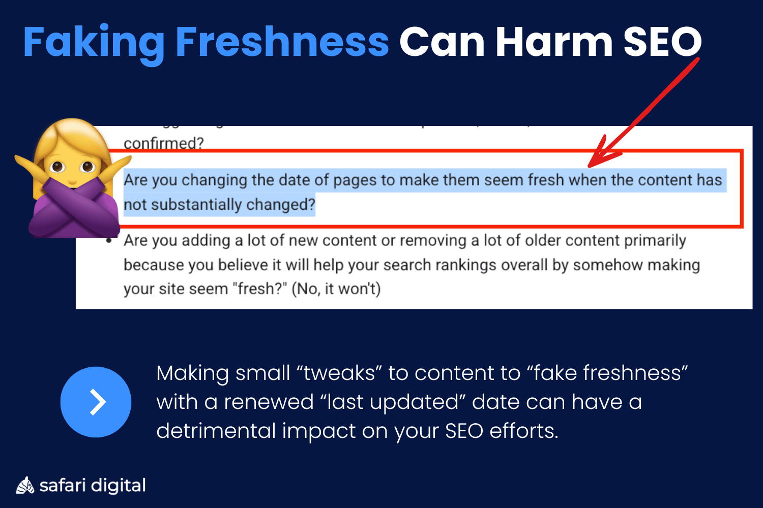 Faking Freshness Google Update