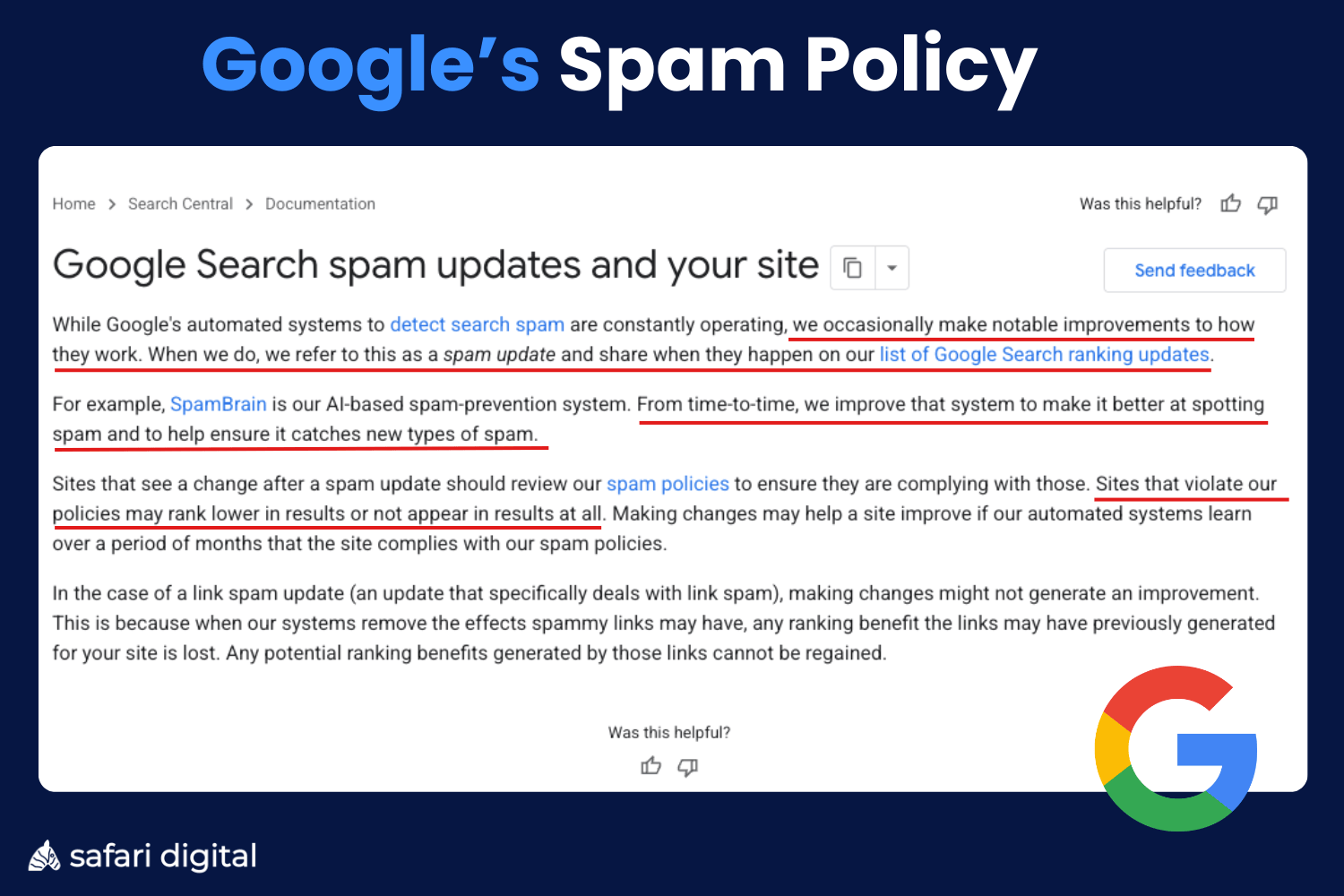 Google Spam Policy image