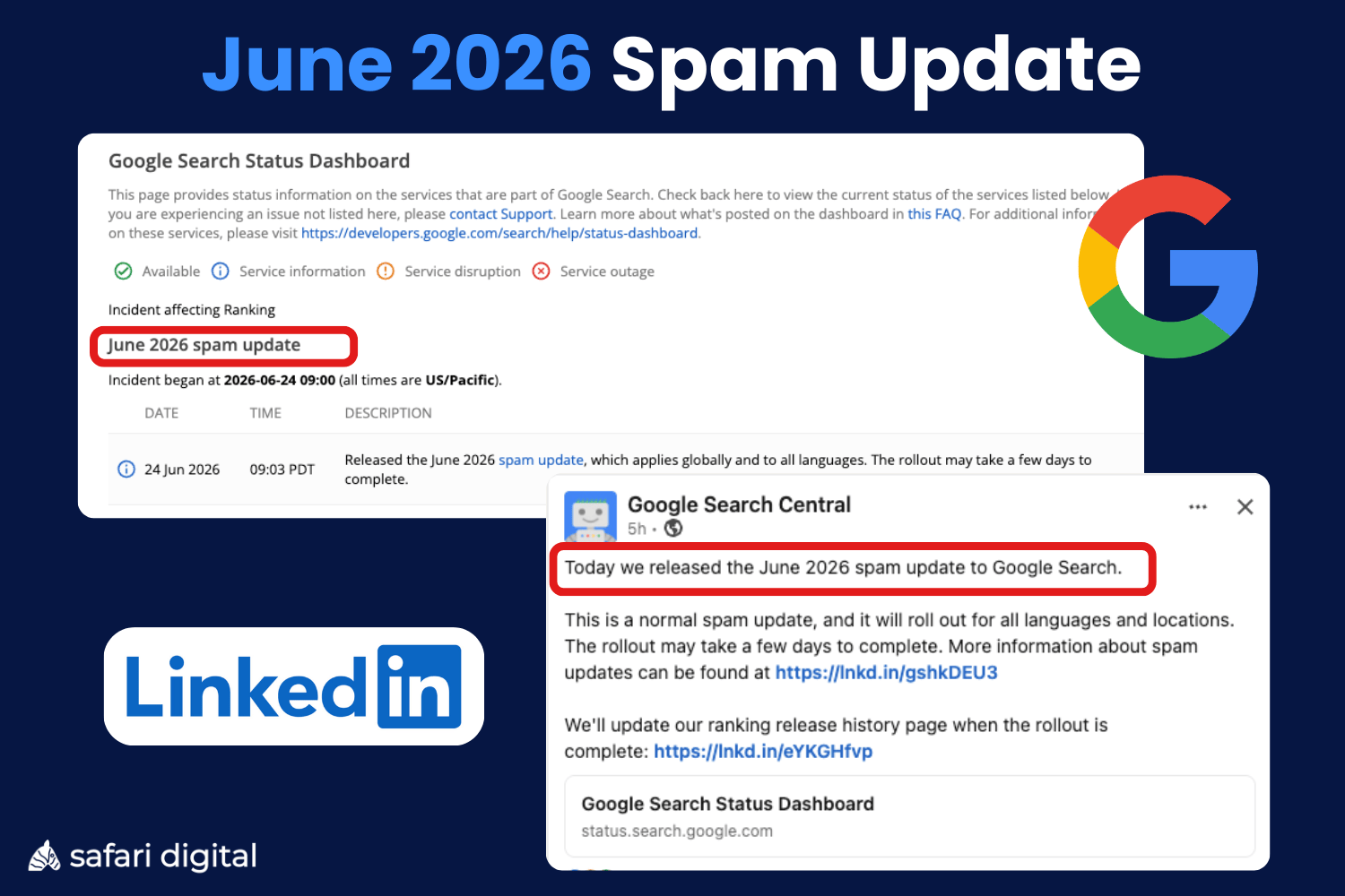 June 2026 Google Spam Update Announcement