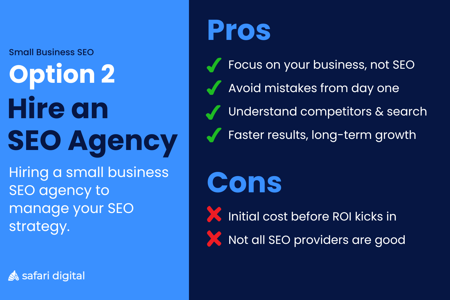 Pros and Cons of Hiring an SEO Agency for small business