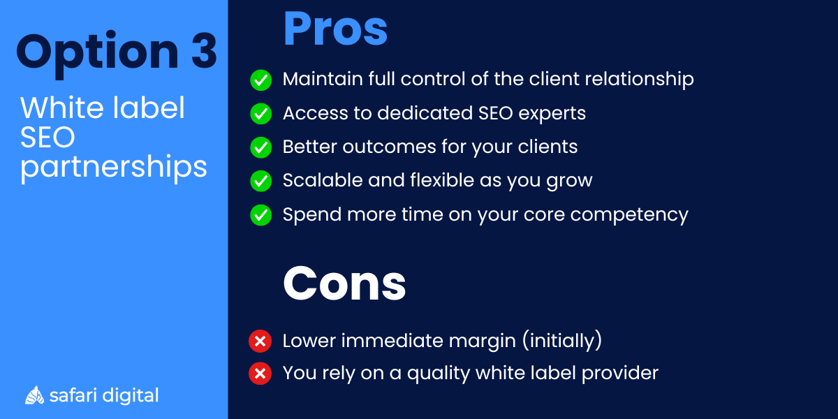 White Label SEO Option 3: White label SEO partnerships